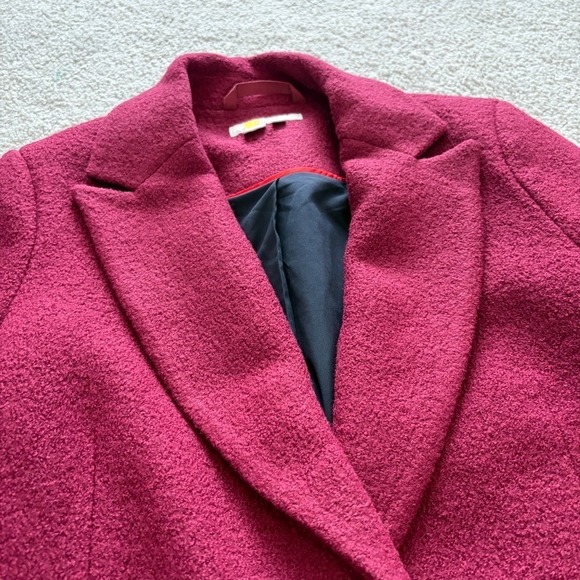 Boden Marylebone Textured Blazer Womens 4 Burgundy Red Classy Professional - Picture 2 of 10